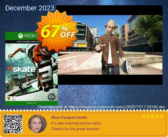 Skate 3 Xbox One/360 (UK) atemberaubend Ermäßigung Bildschirmfoto
