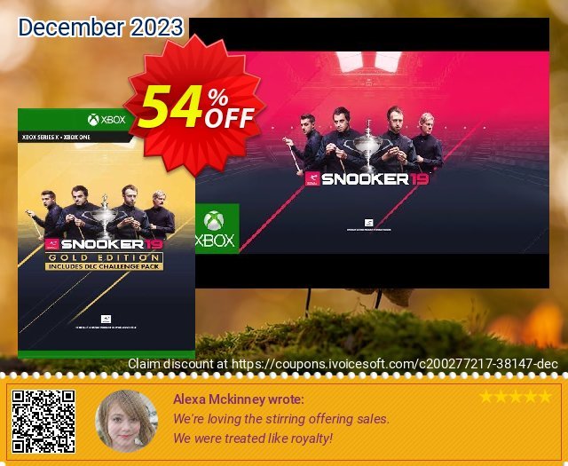 Snooker 19 - Gold Edition Xbox One (UK) yg mengagumkan penawaran diskon Screenshot
