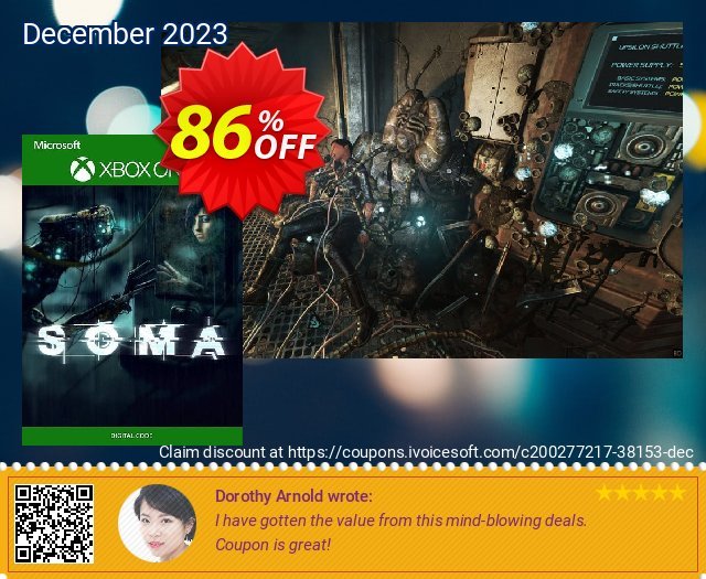 SOMA Xbox One (US) discount 84% OFF, 2022 World Ovarian Cancer Day offering sales. SOMA Xbox One (US) Deal 2022 CDkeys