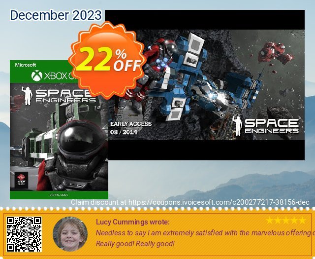 Space Engineers Xbox One (UK) discount 22% OFF, 2024 April Fools' Day offering sales. Space Engineers Xbox One (UK) Deal 2024 CDkeys