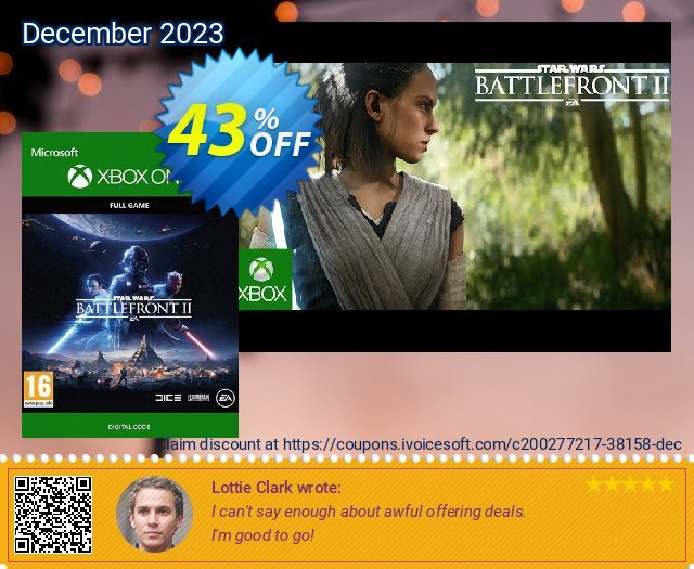 STAR WARS Battlefront II Xbox One (EU) discount 43% OFF, 2024 Resurrection Sunday discounts. STAR WARS Battlefront II Xbox One (EU) Deal 2024 CDkeys