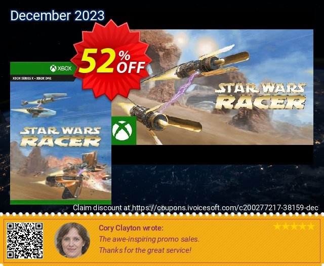 Star Wars Episode I Racer Xbox One (UK) klasse Verkaufsförderung Bildschirmfoto
