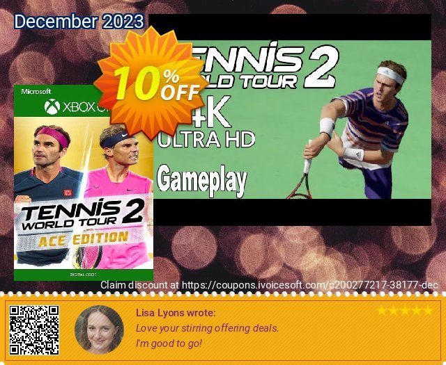 Tennis World Tour 2: Ace Edition Xbox One (UK) discount 10% OFF, 2024 Easter Day discounts. Tennis World Tour 2: Ace Edition Xbox One (UK) Deal 2024 CDkeys