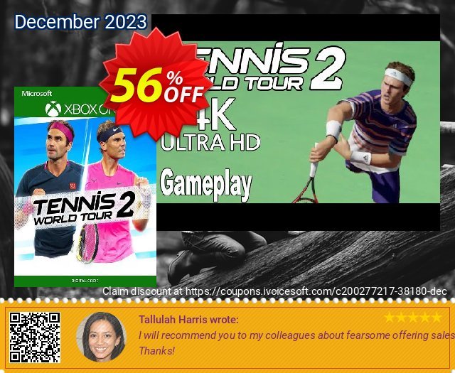 Tennis World Tour 2 Xbox One (UK) toll Preisreduzierung Bildschirmfoto