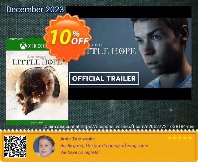 The Dark Pictures Anthology: Little Hope Xbox One (EU) discount 10% OFF, 2024 Spring offering sales. The Dark Pictures Anthology: Little Hope Xbox One (EU) Deal 2024 CDkeys