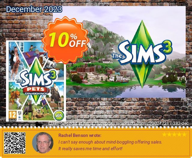 The Sims 3: Pets Expansion Pack (PC/Mac) 美妙的 促销销售 软件截图