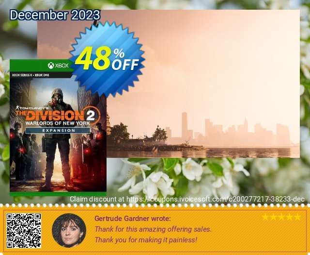 Tom Clancy&#039;s The Division 2: Warlords of New York Expansion Xbox One wunderbar Förderung Bildschirmfoto