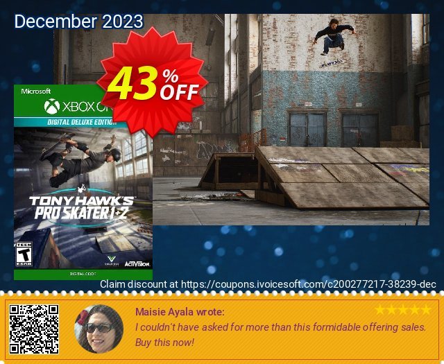 Tony Hawk&#039;s Pro Skater 1 + 2 Deluxe Edition Xbox One (US) 大きい プロモーション スクリーンショット
