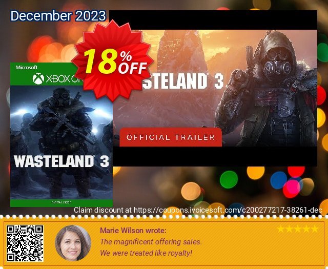 Wasteland 3 Xbox One (EU) discount 18% OFF, 2022 New Year's Weekend discount. Wasteland 3 Xbox One (EU) Deal 2022 CDkeys