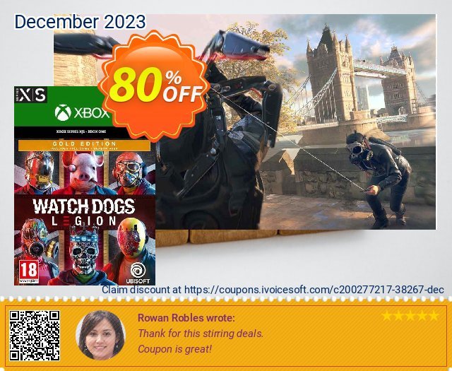 Watch Dogs: Legion - Gold Edition Xbox One/Xbox Series X|S (US) wunderschön Förderung Bildschirmfoto
