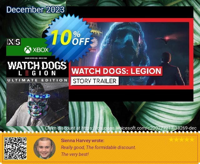 Watch Dogs: Legion - Ultimate Edition Xbox One/Xbox Series X|S (EU) discount 10% OFF, 2024 Spring offering sales. Watch Dogs: Legion - Ultimate Edition Xbox One/Xbox Series X|S (EU) Deal 2024 CDkeys