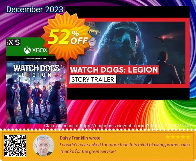 Watch Dogs: Legion Xbox One/Xbox Series X|S (UK) discount 52% OFF, 2024 Resurrection Sunday promotions. Watch Dogs: Legion Xbox One/Xbox Series X|S (UK) Deal 2024 CDkeys