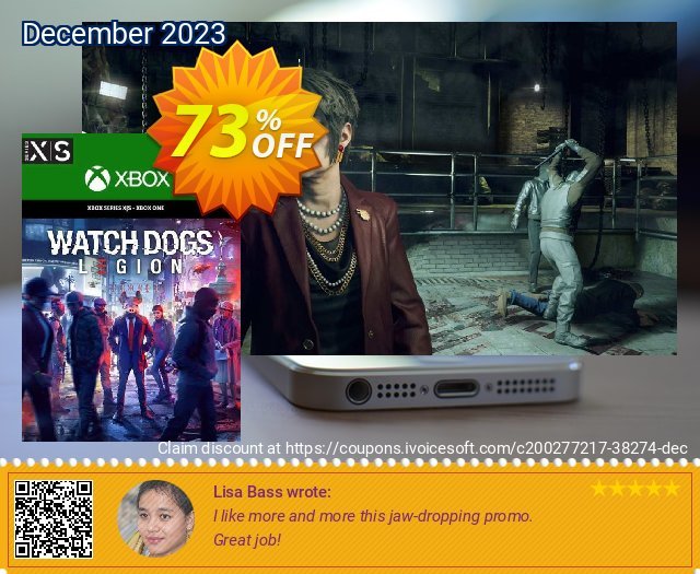 Watch Dogs: Legion Xbox One/Xbox Series X|S (US) discount 73% OFF, 2024 Spring sales. Watch Dogs: Legion Xbox One/Xbox Series X|S (US) Deal 2024 CDkeys