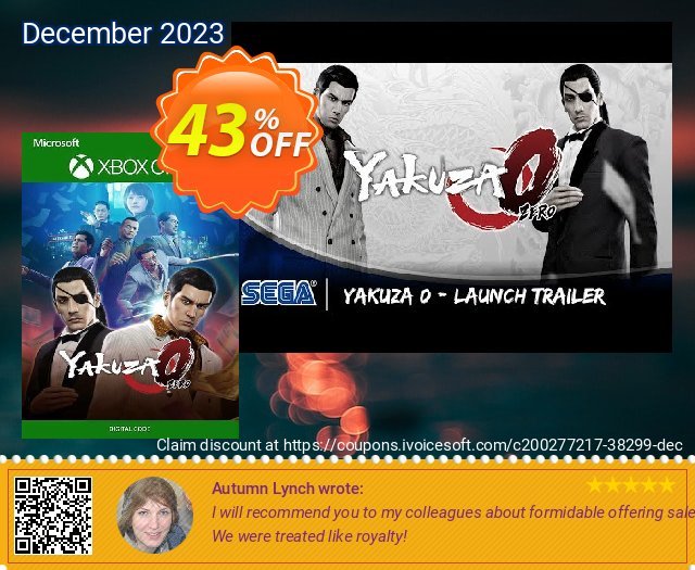 Yakuza 0 Xbox One (UK) verblüffend Preisreduzierung Bildschirmfoto
