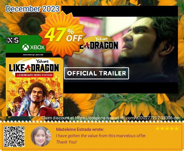 Yakuza: Like a Dragon Legendary Hero Edition  Xbox One/Xbox Series X|S (UK) discount 47% OFF, 2024 April Fools' Day offering sales. Yakuza: Like a Dragon Legendary Hero Edition  Xbox One/Xbox Series X|S (UK) Deal 2024 CDkeys
