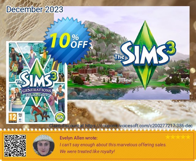 The Sims 3 - Generations Expansion Pack (PC/Mac) menakuntukan penawaran loyalitas pelanggan Screenshot