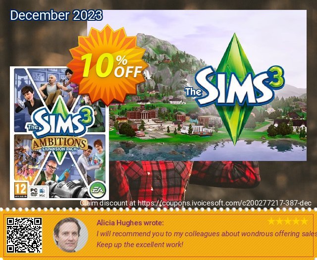 The Sims 3: Ambitions (PC/Mac) genial Preisreduzierung Bildschirmfoto