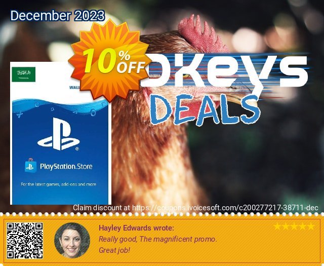 PlayStation Network (PSN) Card - 15 USD (KSA) mengagetkan kupon diskon Screenshot