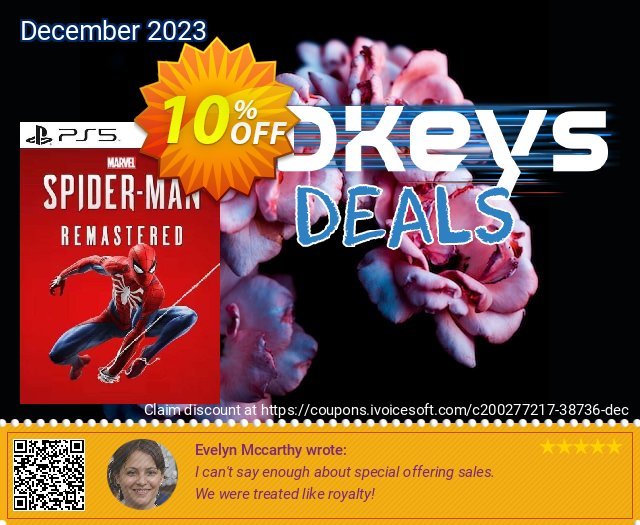 Marvel's Spider - Man Remastered PS5 (EU) discount 10% OFF, 2024 April Fools' Day offering deals. Marvel&#039;s Spider - Man Remastered PS5 (EU) Deal 2024 CDkeys