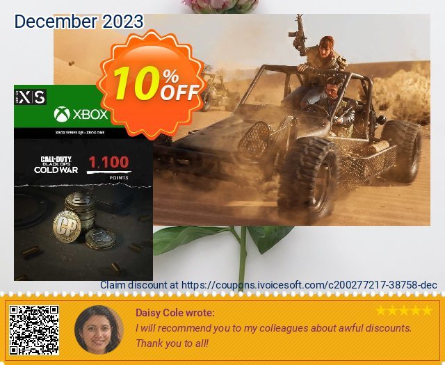 Call of Duty: Black Ops Cold War - 1,100 Points Xbox One/ Xbox Series X|S discount 10% OFF, 2024 Resurrection Sunday offering sales. Call of Duty: Black Ops Cold War - 1,100 Points Xbox One/ Xbox Series X|S Deal 2024 CDkeys