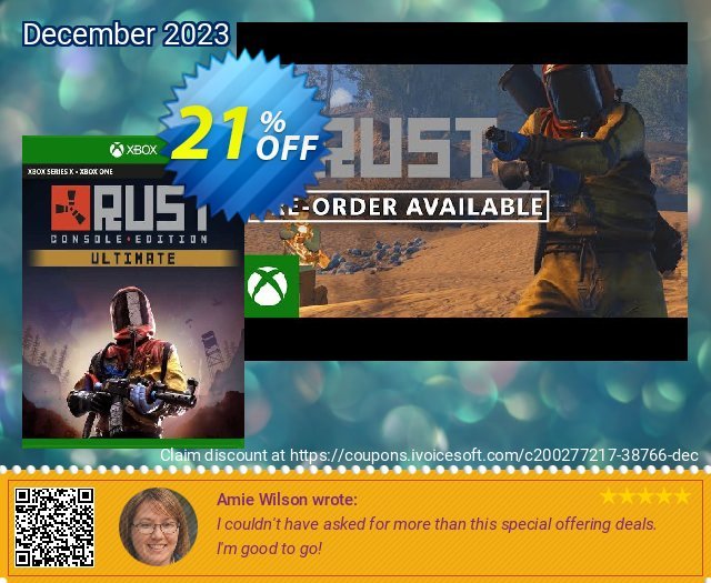Rust Console Edition - Ultimate Edition Xbox One (UK) discount 21% OFF, 2024 April Fools' Day discounts. Rust Console Edition - Ultimate Edition Xbox One (UK) Deal 2024 CDkeys