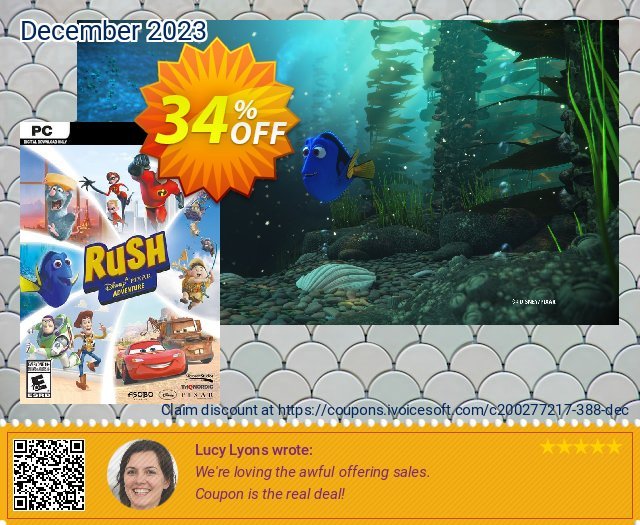 RUSH: A Disney • PIXAR Adventure PC 令人吃惊的 产品销售 软件截图