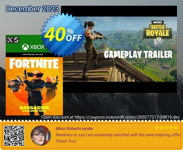 Fortnite - Bassassin Challenge Pack Xbox One (UK) erstaunlich Promotionsangebot Bildschirmfoto