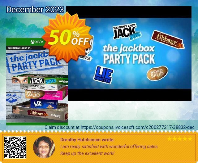 The Jackbox Party Pack Xbox One (UK) discount 50% OFF, 2024 Easter Day promo sales. The Jackbox Party Pack Xbox One (UK) Deal 2024 CDkeys