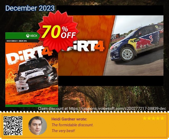 DiRT 4 Xbox One (UK) discount 70% OFF, 2024 Spring offering sales. DiRT 4 Xbox One (UK) Deal 2024 CDkeys