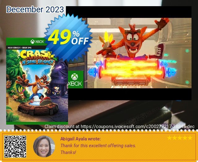 Crash Bandicoot N. Sane Trilogy Xbox One (EU) ausschließlich Förderung Bildschirmfoto