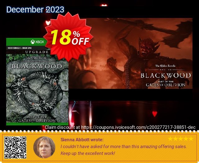 The Elder Scrolls Online: Blackwood Upgrade Xbox One (UK) discount 18% OFF, 2024 April Fools' Day promo sales. The Elder Scrolls Online: Blackwood Upgrade Xbox One (UK) Deal 2024 CDkeys