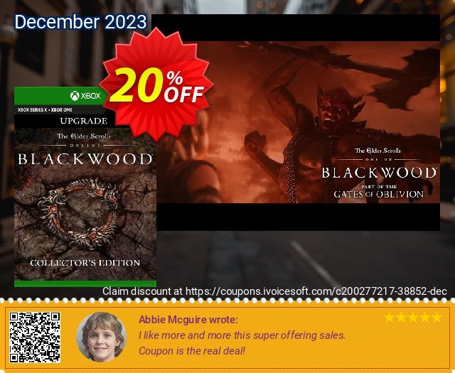 The Elder Scrolls Online: Blackwood Collector's Edition Upgrade Xbox One (UK) discount 20% OFF, 2024 Easter Day promo. The Elder Scrolls Online: Blackwood Collector&#039;s Edition Upgrade Xbox One (UK) Deal 2024 CDkeys