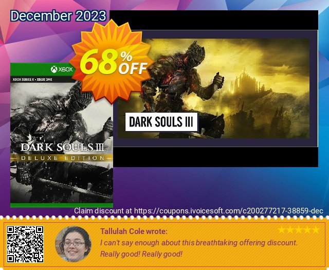 Dark Souls III Deluxe Edition Xbox One (EU) überraschend Außendienst-Promotions Bildschirmfoto