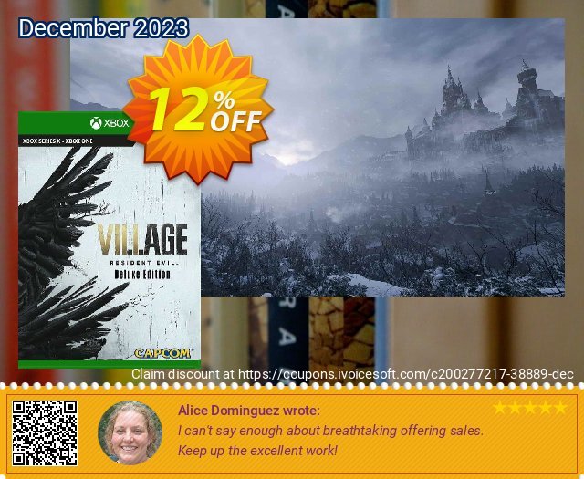 Resident Evil Village Deluxe Edition Xbox One (US) discount 12% OFF, 2024 Spring promo sales. Resident Evil Village Deluxe Edition Xbox One (US) Deal 2024 CDkeys