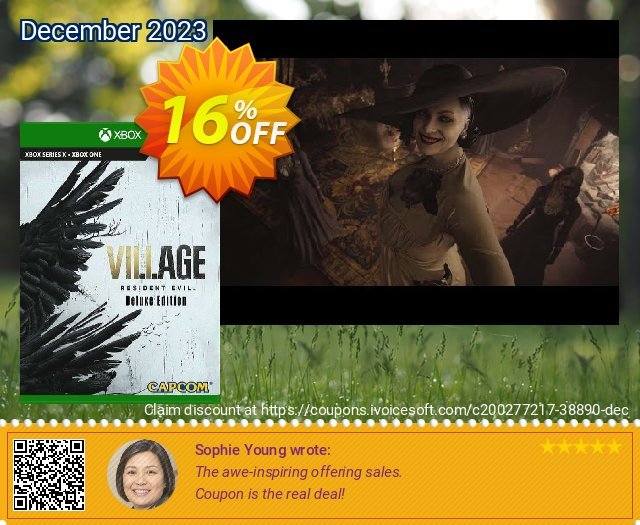 Resident Evil Village Deluxe Edition Xbox One (EU) discount 16% OFF, 2024 Good Friday promo sales. Resident Evil Village Deluxe Edition Xbox One (EU) Deal 2024 CDkeys