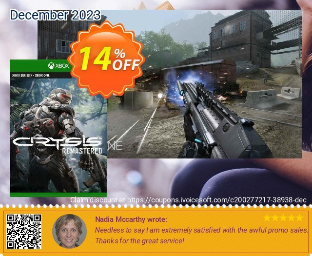 Crysis Remastered Xbox One (US) 令人恐惧的 产品销售 软件截图