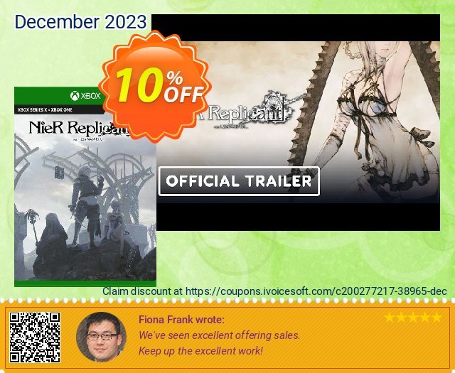 NieR Replicant ver. 1.22474487139 Xbox One (EU) discount 10% OFF, 2024 World Heritage Day promo sales. NieR Replicant ver. 1.22474487139 Xbox One (EU) Deal 2024 CDkeys