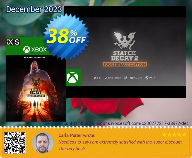 State of Decay 2: Juggernaut Edition Xbox One (EU) discount 38% OFF, 2022 Happy New Year offering sales. State of Decay 2: Juggernaut Edition Xbox One (EU) Deal 2022 CDkeys