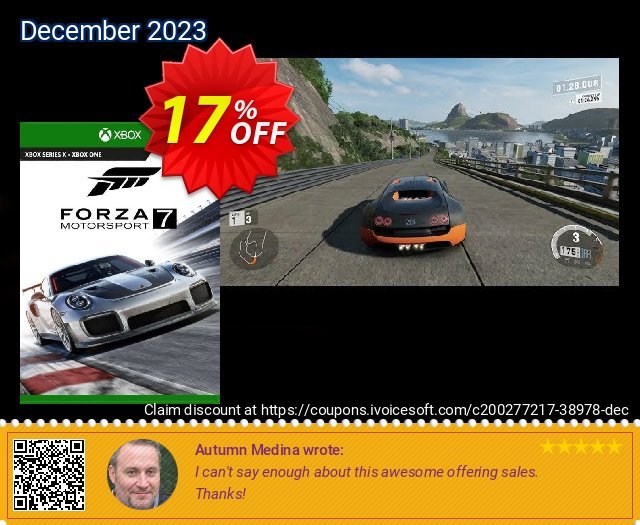 Forza Motorsport 7 Standard Edition Xbox One (EU) atemberaubend Außendienst-Promotions Bildschirmfoto