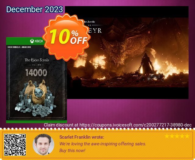 The Elder Scrolls Online 14000 Crowns Xbox One (UK) wunderschön Preisnachlass Bildschirmfoto