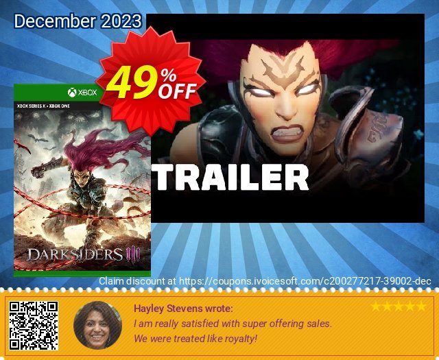 Darksiders III Xbox One (EU) discount 49% OFF, 2024 April Fools Day offering sales. Darksiders III Xbox One (EU) Deal 2024 CDkeys