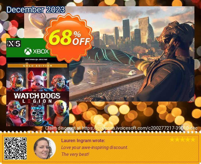 Watch Dogs Legion - Gold Edition Xbox One (WW) discount 68% OFF, 2024 World Heritage Day offering sales. Watch Dogs Legion - Gold Edition Xbox One (WW) Deal 2024 CDkeys