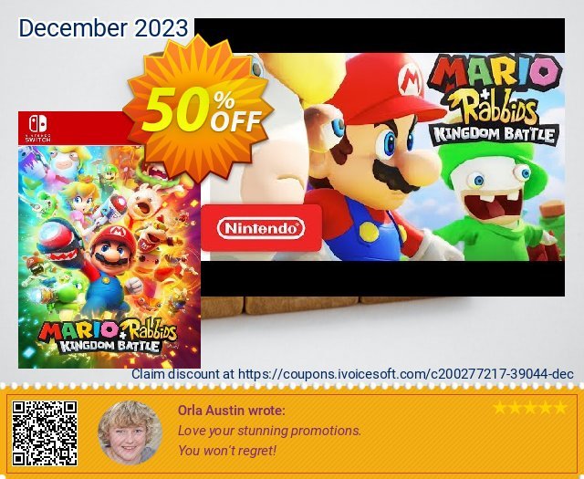 Mario and Rabbids Kingdom Battle Switch (EU) menakjubkan kode voucher Screenshot