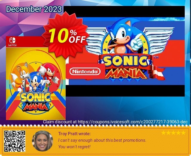 Sonic Mania Switch (EU)  훌륭하   가격을 제시하다  스크린 샷