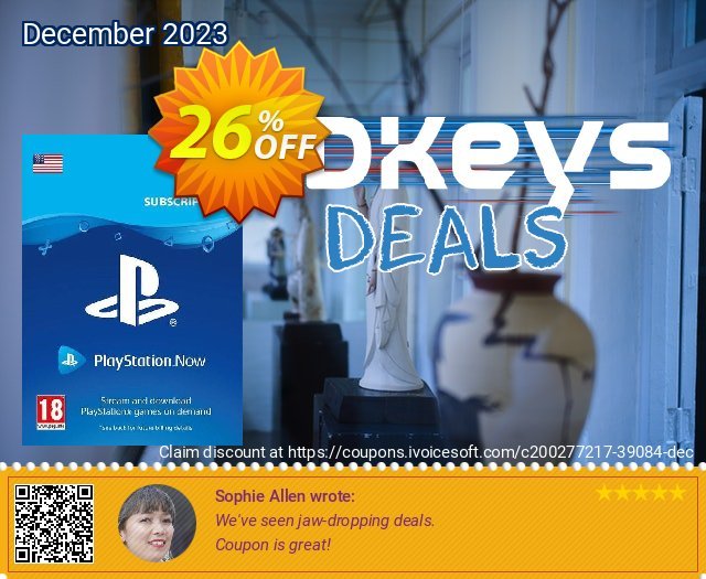 PlayStation Now - 12 Month Subscription (USA) impresif voucher promo Screenshot