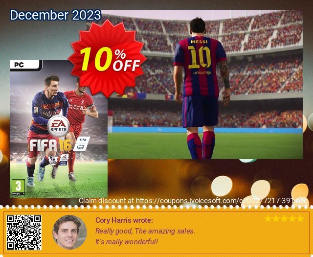 FIFA 16 PC + 15 FUT GOLD PACKS khusus kupon diskon Screenshot