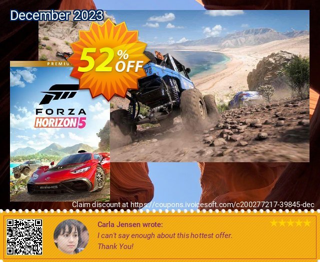 Forza Horizon 5 Premium Edition Xbox One/Xbox Series X|S/PC (WW) wunderbar Außendienst-Promotions Bildschirmfoto