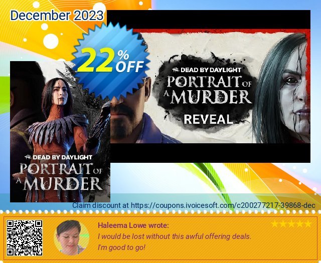 Dead By Daylight - Portrait Of A Murder PC - DLC discount 22% OFF, 2024 Resurrection Sunday discounts. Dead By Daylight - Portrait Of A Murder PC - DLC Deal 2024 CDkeys