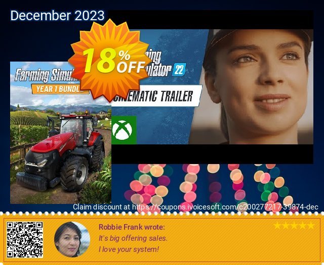 Farming Simulator 22 - YEAR 1 Bundle Xbox One & Xbox Series X|S (UK) discount 18% OFF, 2024 Spring offering discount. Farming Simulator 22 - YEAR 1 Bundle Xbox One &amp; Xbox Series X|S (UK) Deal 2024 CDkeys