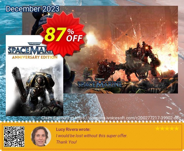 Warhammer 40,000: Space Marine - Anniversary Edition PC discount 87% OFF, 2024 Easter Day offering sales. Warhammer 40,000: Space Marine - Anniversary Edition PC Deal 2024 CDkeys
